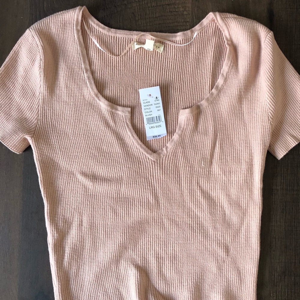 LA Hearts Short Sleeve Notched Sweater